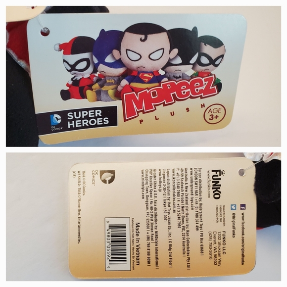 Harley Quinn Plush Mini Mopeez Red, Blk & Wht DC Comics Movie Cartoon *READ* - Picture 10 of 11